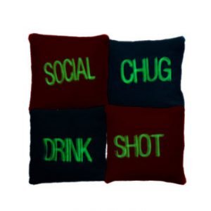 Embroidered Cornhole Bags Glow in the Dark