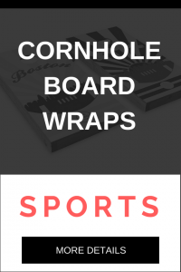 Sports Cornhole Board Decal Wraps