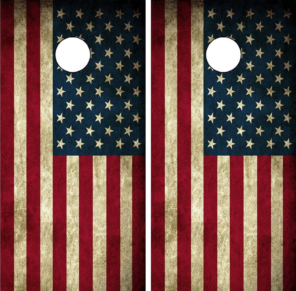 Cornhole Distressed American Flag Decal Wrap The Cornhole