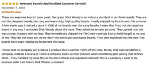 Slick Woodys Amazon Review of Customer Service